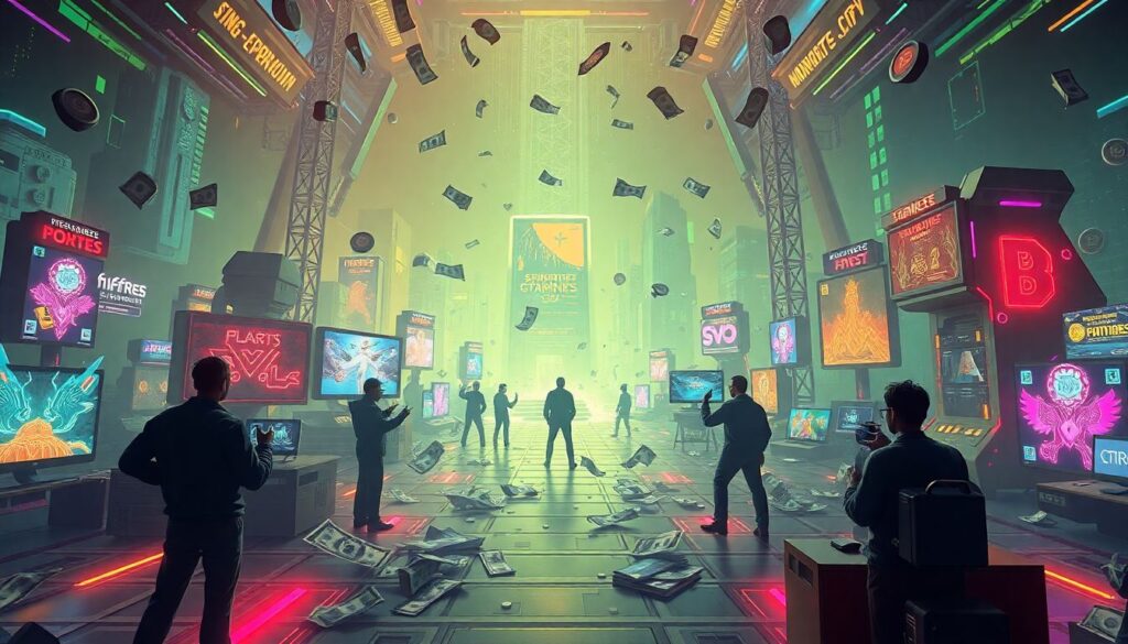 Инвестиции в игровую индустрию (геймдев) - иллюстрация