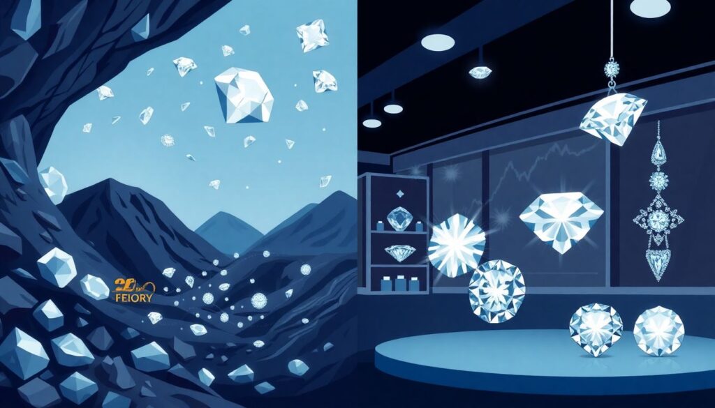 Инвестиции в акции алмазодобывающих компаний - иллюстрация